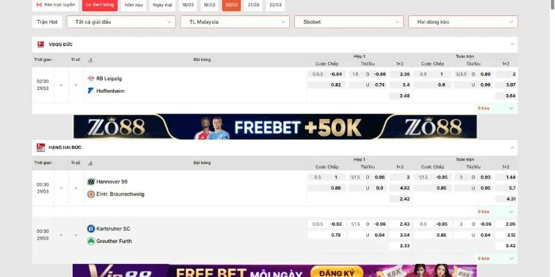 Kèo Nhà Cái cập nhật bảng tỷ lệ kèo bóng đá Đức siêu nhanh chóng